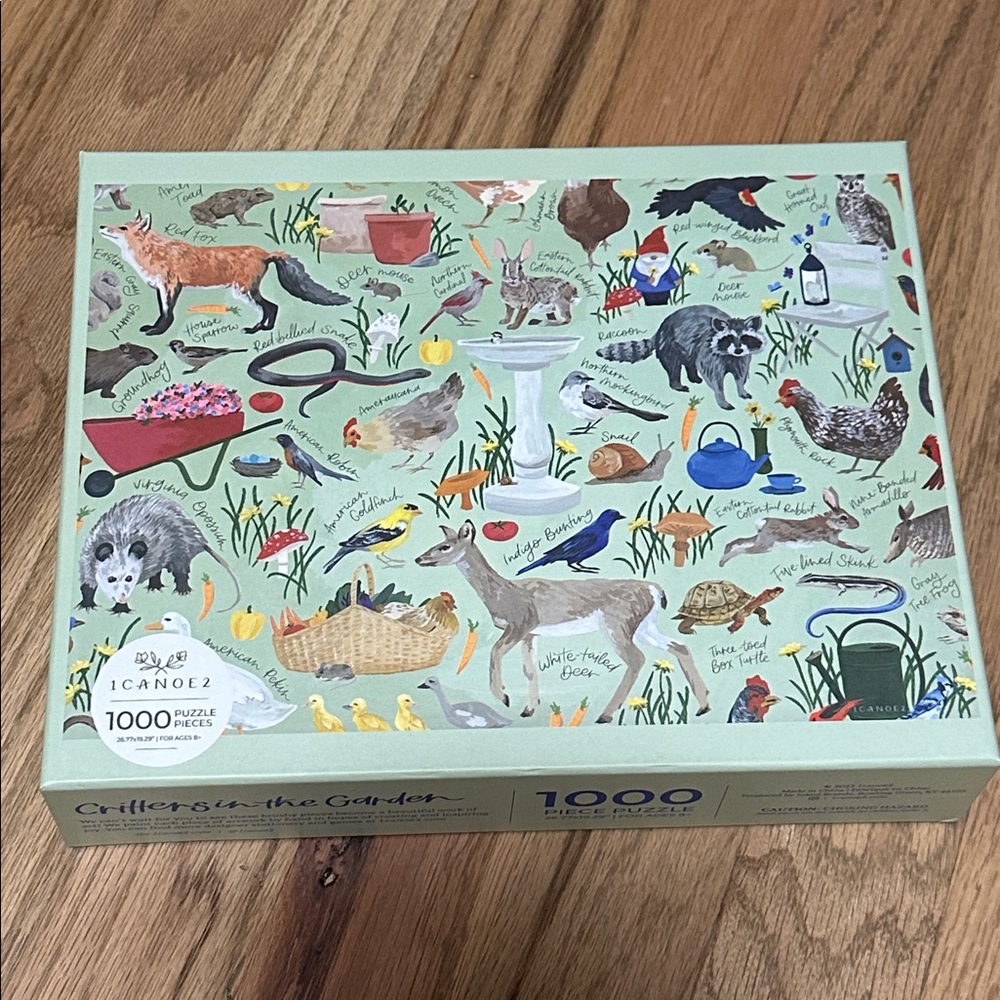 1Canoe2 Critters in the Garden 1000 piece Puzzle  *New in box